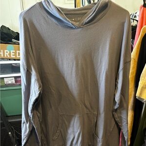 Ultra Flirt Women's Hooded Pullover Sweatshirt - Gray